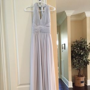 Frost Grey floor length bridesmaid dress — size 0